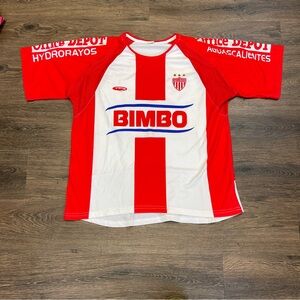 Soccer Jersey #13 Necaxa Dolph Vintage 40 Bimbo Red White Striped Office Depot